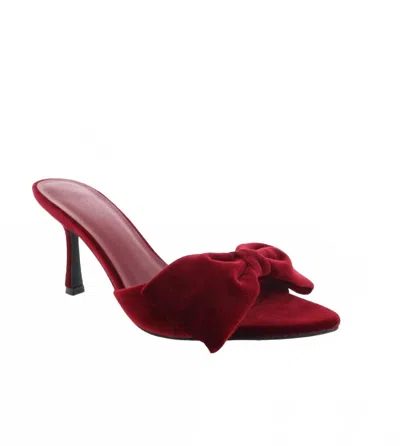 Billini Women Xandi Velvet Heel In Cherry In Red