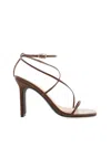 Billini Women's Xiomara Heel Sandal In Chocolate In Gold