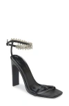 Billini Wrenna Ankle Strap Sandal In Black Crinkle