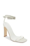 Billini Wrenna Ankle Strap Sandal In White Satin