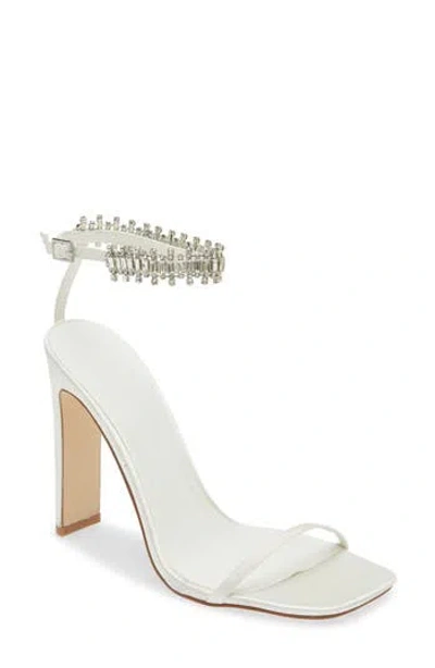 Billini Wrenna Ankle Strap Sandal In White Satin