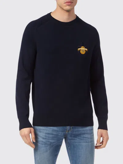 Billionaire Crewneck Cotton Jumper With Contrasting Logo On The Chest In Black
