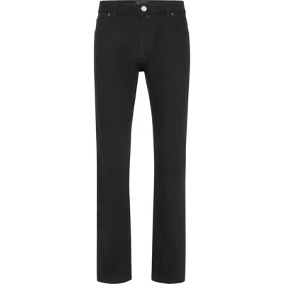 Billionaire 5 Pockets Super Straight Cut Jeans Men In Black