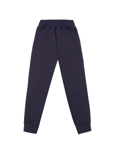 Billionaire Kids' Al Logo-patch Track Trousers In Blue