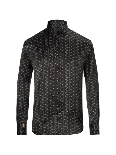 Billionaire "apple" Gold Cut Long-sleeves Shirt In Black