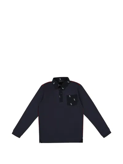 Billionaire Kids' Arthur Lord Polo Shirt In Black