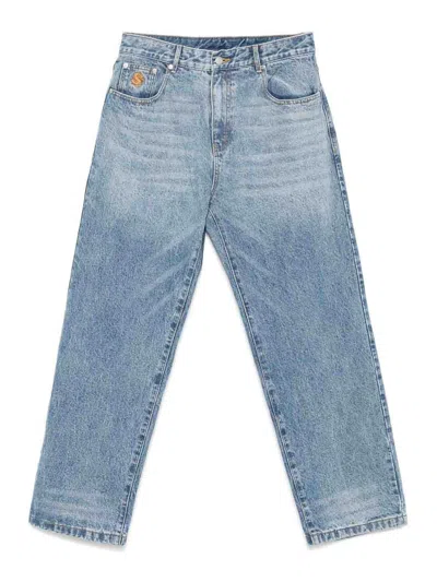 Billionaire Astro Denim Cotton Jeans In Blue