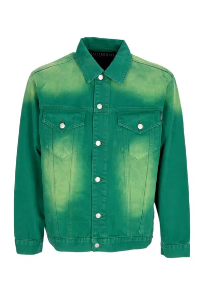 Billionaire-b-club Jacket Jeans Men Garment Dyed Denim Jacket Green
