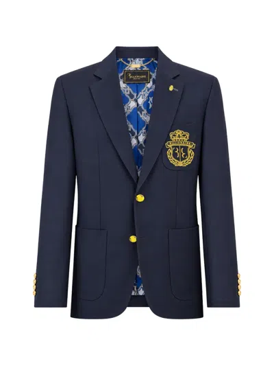 Billionaire Bb Crest Blazer In Blue