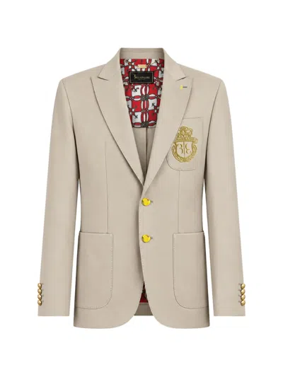 Billionaire Bb Crest Blazer In Gray