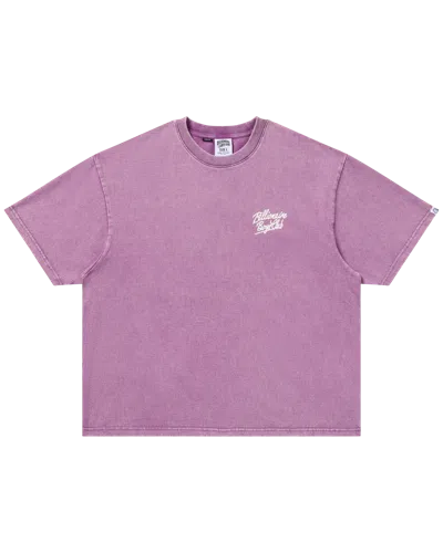 Billionaire Boys Club Kids' Abyss Ss Knit (boxy Fit) In Purple