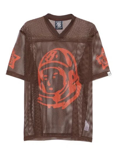 Billionaire Boys Club Astro Graphic-detail Mesh T-shirt In Brown