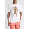 Billionaire Boys Club Astronaut Diamond Dollar Cotton Graphic T-shirt In White