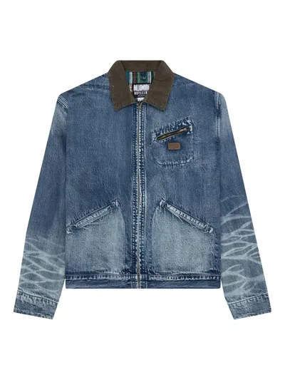 Billionaire Boys Club Astronaut-logo Denim Jacket In Blue