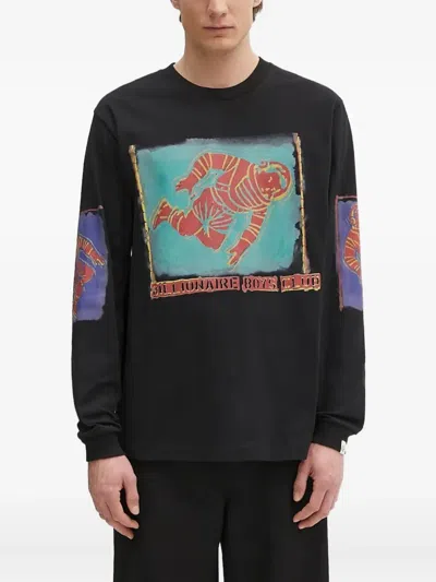 Billionaire Boys Club Astronaut-print Long-sleeve T-shirt In Black