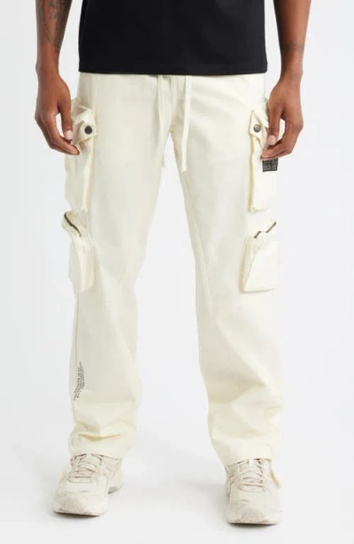 Billionaire Boys Club Barracks Pull-on Twill Cargo Pants In White