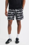 Billionaire Boys Club Bb Bubble Nylon Drawstring Shorts In Black