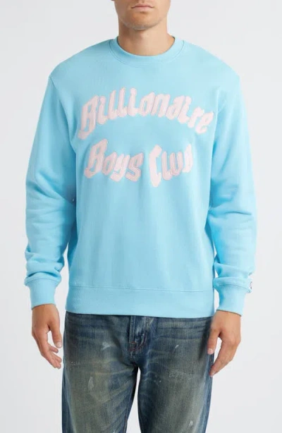 Billionaire Boys Club Bb Clubhouse Astronaut Cotton Logo Sweatshirt In Blue