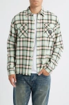 Billionaire Boys Club Bb Dust Storm Plaid Button-up Shirt In Green