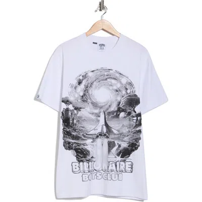 Billionaire Boys Club Bb Grey Horizon Graphic T-shirt In White