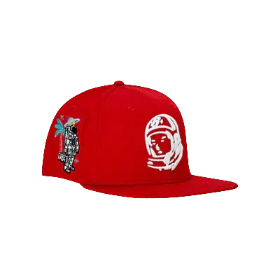 Pre-owned Billionaire Boys Club Parasio Astro Logo Snapback Hat In Red