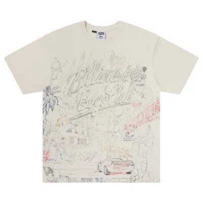 Pre-owned Billionaire Boys Club Bb Sketch T-shirt 'gardenia' | White | Men's Size M