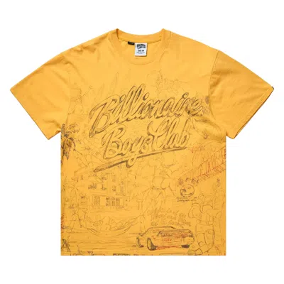 Pre-owned Billionaire Boys Club Bb Sketch T-shirt 'pale Marigold' | Multi-color | Men's Size Xxxl