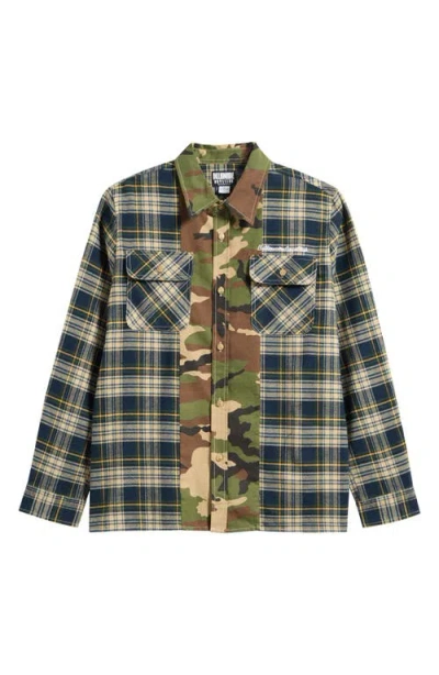 Billionaire Boys Club Camouflage Check Woven In Blue