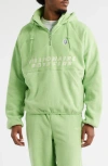 Billionaire Boys Club Bb Windrunner Hooded Fleece Quarter Zip Pullover In Green