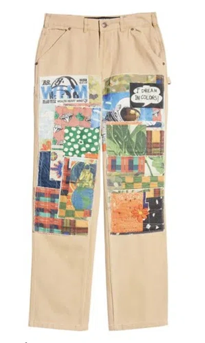 Pre-owned Billionaire Boys Club Bb Worldly Streetwear Patchwork Pants Size 36 In Multicolor