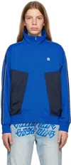 Billionaire Boys Club Blue & Black Paneled Track Jacket In Blue