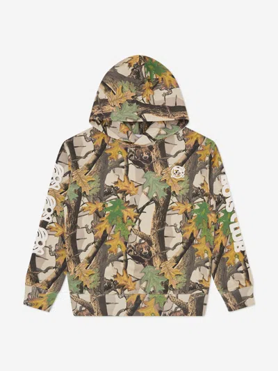 Billionaire Boys Club Kids Tree Camo Popover Hood In Multi