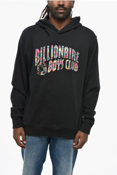 Billionaire Boys Club Brushed Cotton Hoodie With Printed Logo In Black