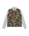 Billionaire Boys Club Burst Camo Half Print Poplin Stripe Shirt In Multi