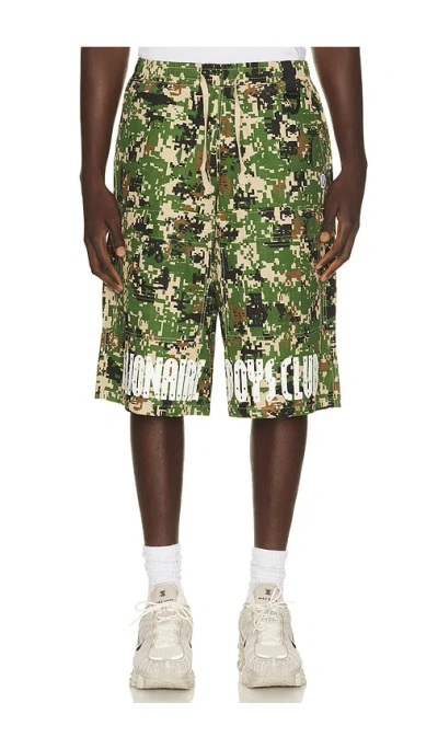 Billionaire Boys Club Camo Cargo Shorts In Green