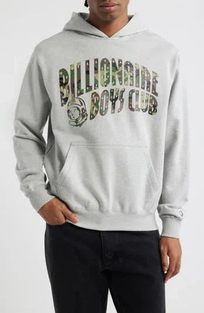 Billionaire Boys Club Camo Logo Graphic Hoodie In Gray