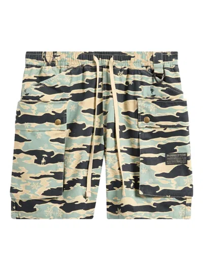 BILLIONAIRE BOYS CLUB CAMOUFLAGE-PRINT COTTON SHORTS