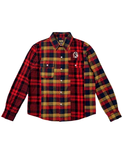 Billionaire Boys Club Kids' Checked Shirt In Red