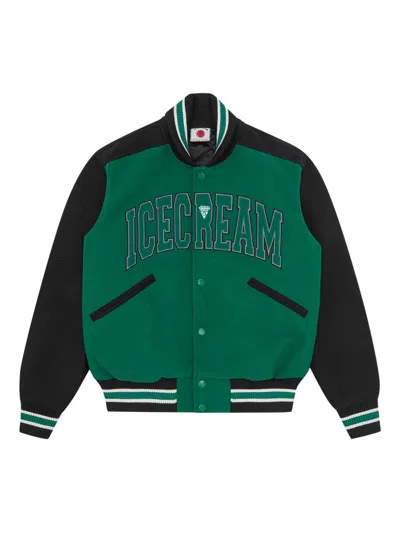 Billionaire Boys Club College Varsity Jacket In Green