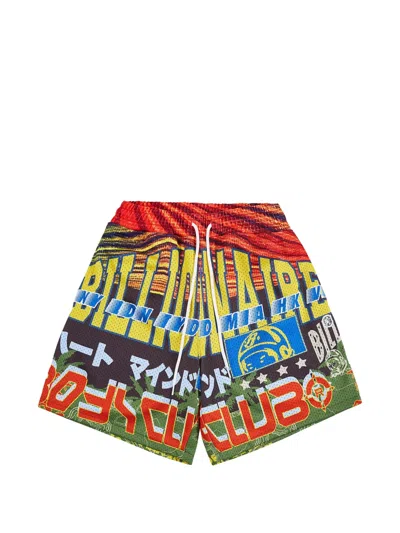 Billionaire Boys Club Compass Graphic-print Shorts In Multi