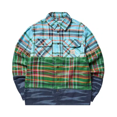Pre-owned Billionaire Boys Club Curve Woven Shirt 'baltic Sea' | Blue | Men's Size L