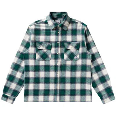Pre-owned Billionaire Boys Club Curve Woven Shirt 'rain Forest' | Green | Men's Size L