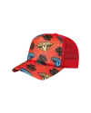 Billionaire Boys Club Diamonds & Dollars Mesh Trucker Cap In Red