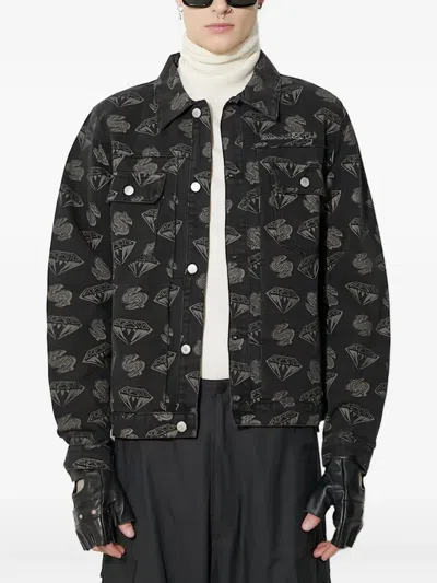 Billionaire Boys Club Diamonds & Dollars-pattern Jacket In Black