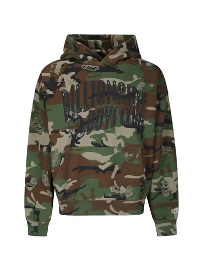 Billionaire Boys Club Distressed Camouflage Hoodie In Orange