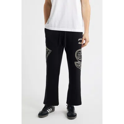 Billionaire Boys Club Dual Graphic Cotton Sweatpants In Black