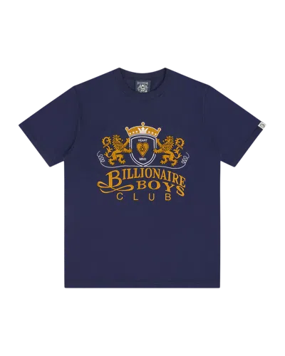 Billionaire Boys Club Kids' Embroidered Crest Logo T-shirt In Blue