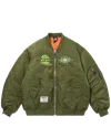 Billionaire Boys Club Embroidered Logo Ma-1 In Green