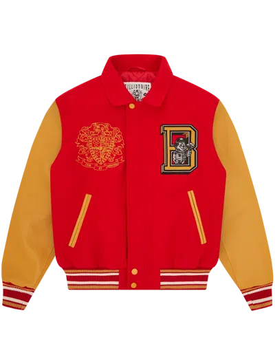 Billionaire Boys Club Europe Kids' Mascot Varsity Jacket In Red