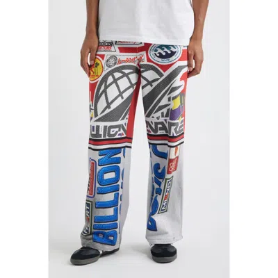 Billionaire Boys Club Fision Oversize Cotton Sweatpants In White